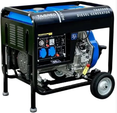 Генератор дизельний TAGRED 1 фаза (220В), 6,2кВт, (TA6700D)